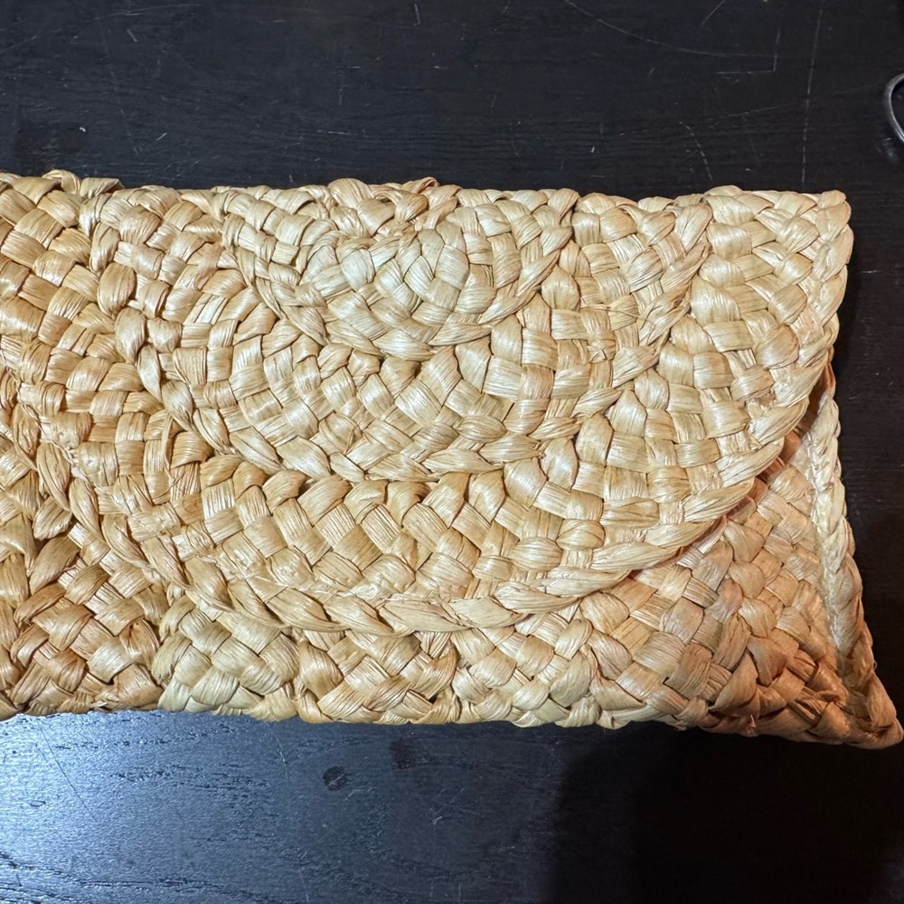 Woven Straw Clutch